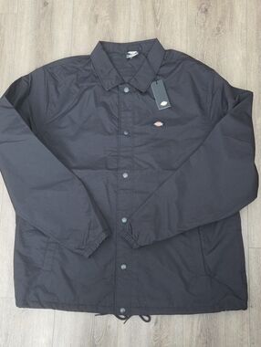 Dickies Men’s Oakport Coach Jacket Black Size 2XL